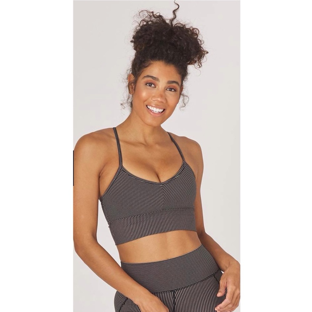 Glyder Athletic Premier Striped Sports Bra (XS)